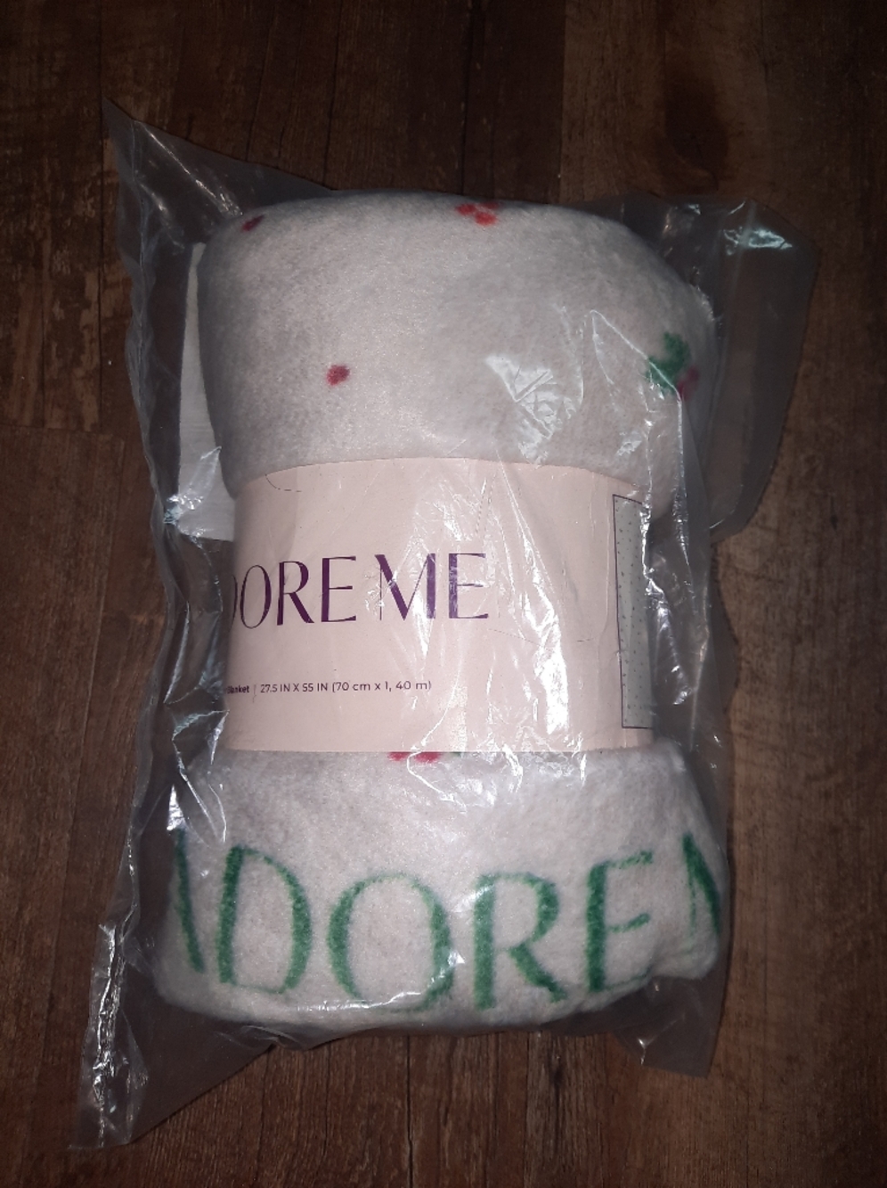 Adore Me Plush Winter CherryThrow Blanket NEW